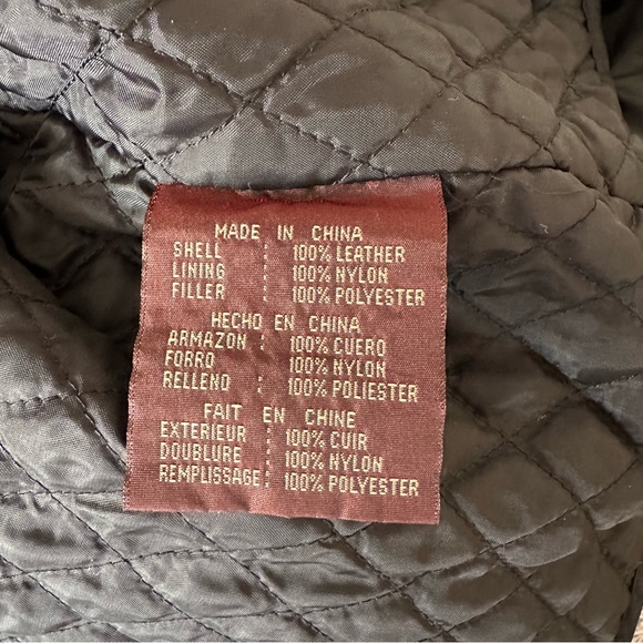 Vintage Colebrook American Classics Leather Bomber Jacket Black Zip Up - Picture 5 of 11